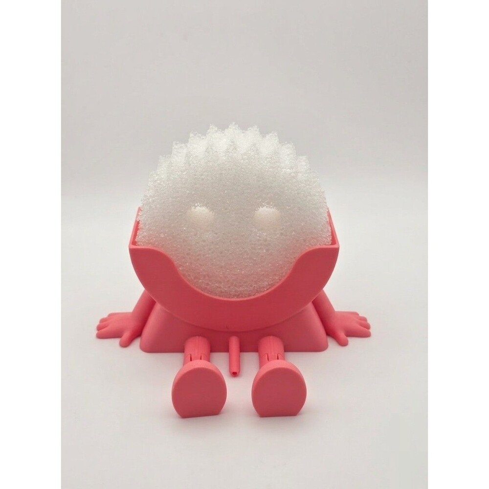 Funny Sitting Sponge Holder for Scrub Daddy 3D Printed Sink Caddy Organizer